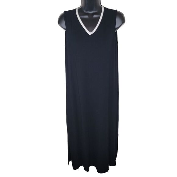 Talbots Sleeveless v-neck knit shift dress size MP Medium Petite - Picture 1 of 6